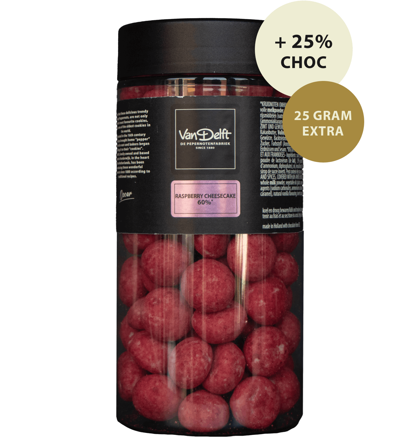 featured image Raspberry Cheesecake Kruidnoten (60%)