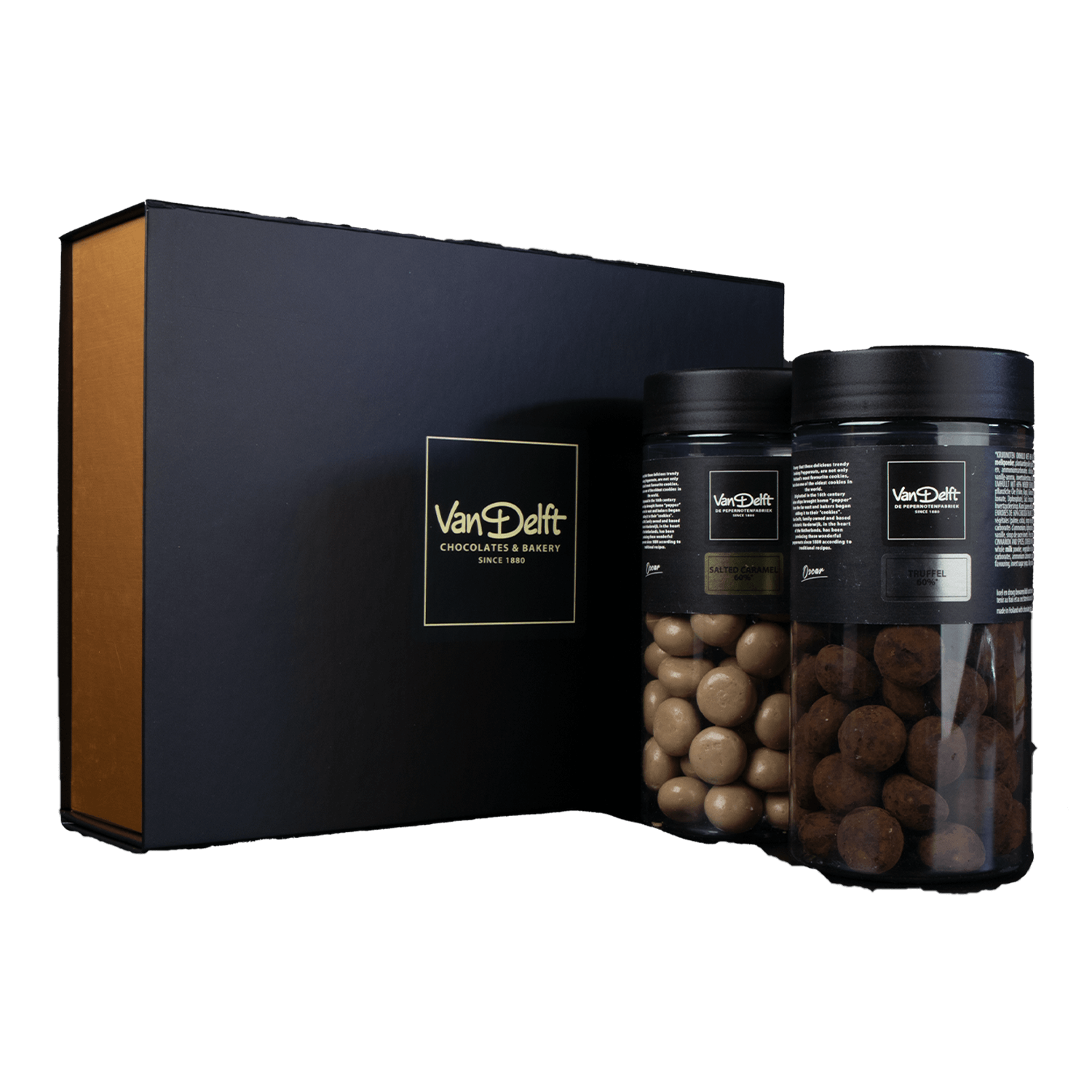 featured image Premium Giftbox 2-Pack Truffel – Karamel Zeezout